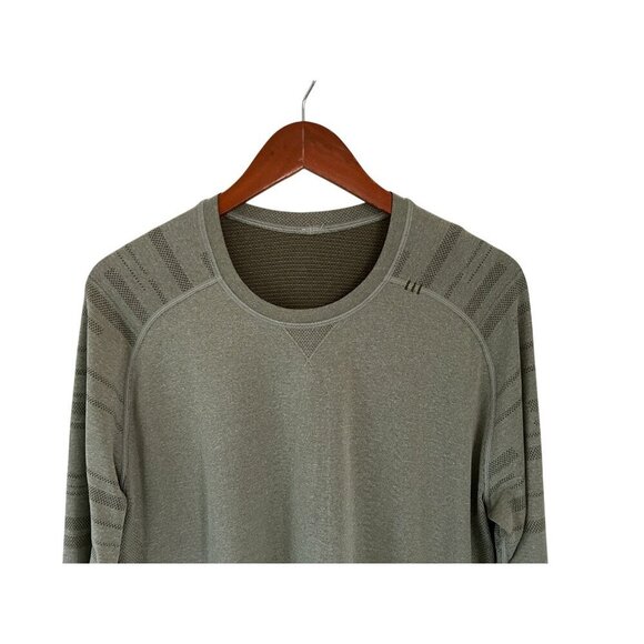 Lululemon Metal Vent Long Sleeve Tee Athletic T-Shirt Sage Green Size Large - Picture 2 of 8